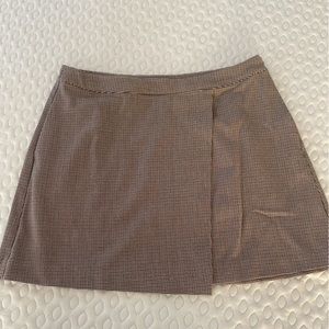 Plaid Houndstooth Mini Skirt